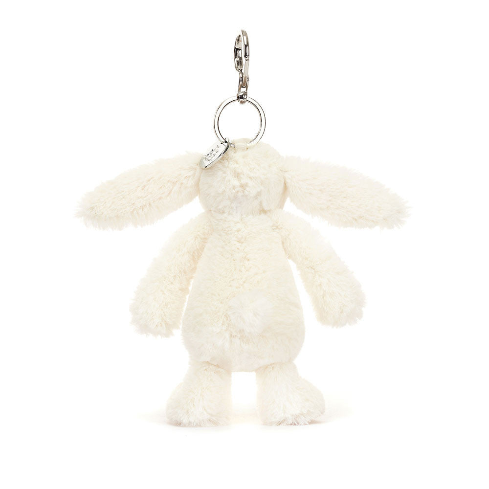 Blossom Cream Bunny Berry Bag Charm - Soft Plush Keychain | Wobblepaws