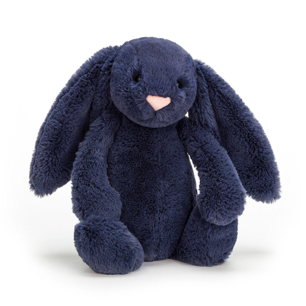 Bashful Navy Bunny - Soft Stuffed Rabbit | Wobblepaws