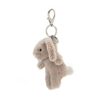 Bashful Bunny Beige Bag Charm - Soft Plush Keychain | Wobblepaws