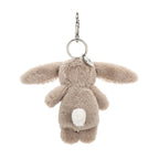 Bashful Bunny Beige Bag Charm - Soft Plush Keychain | Wobblepaws