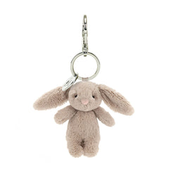 Bashful Bunny Beige Bag Charm - Soft Plush Keychain | Wobblepaws