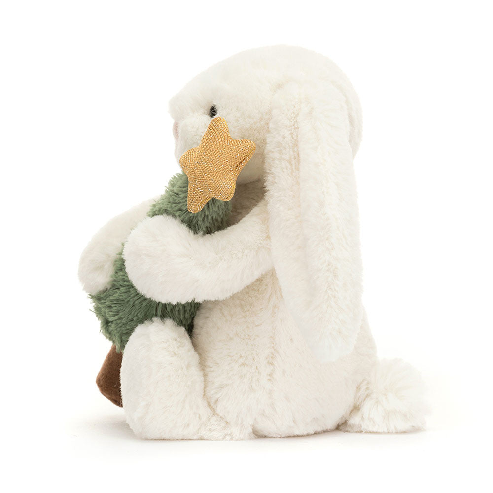 Bashful Bunny With Christmas Tree - Soft Festive Toy | Wobblepaws