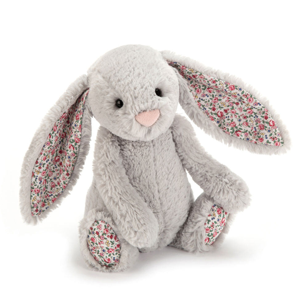 Blossom Silver Bunny - Soft Stuffed Rabbit | Wobblepaws