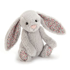 Blossom Silver Bunny - Soft Stuffed Rabbit | Wobblepaws