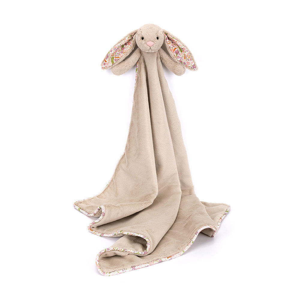 Blossom Beige Bunny Petal Blankie - Soft Baby Comforter | Wobblepaws