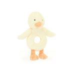 Bashful Duckling Ring Rattle - Soft Baby Rattle | Wobblepaws