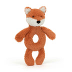 Bashful Fox Cub Ring Rattle - Soft Baby Rattle | Wobblepaws