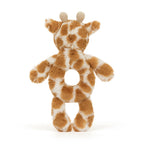 Bashful Giraffe Ring Rattle - Soft Baby Rattle | Wobblepaws