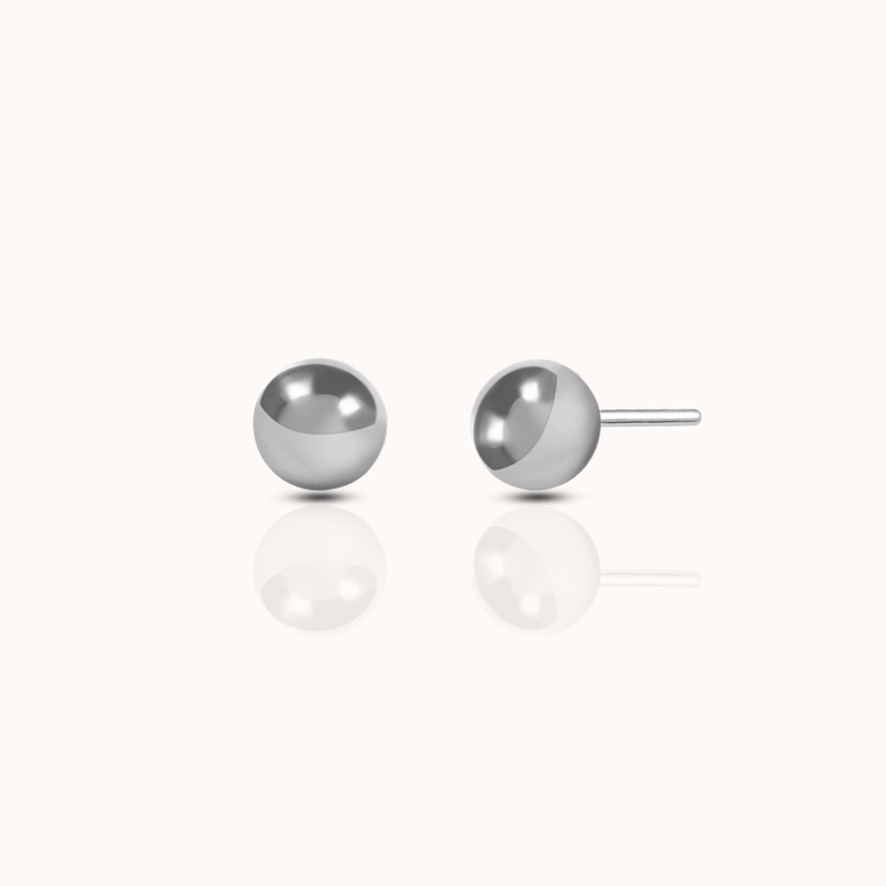 Ball Threadless Labret Flat Back Earring