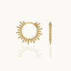 Beads Spikes Hoop Earrings