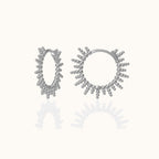 Beads Spikes Hoop Earrings