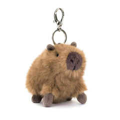 Clyde Capybara Bag Charm - Soft Plush Keychain | Wobblepaws