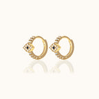 CZ Evil Eye Hoop Earrings