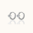 CZ Evil Eye Hoop Earrings