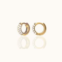 CZ Gem Circle Hoops