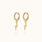 CZ Lightning Bolt Earrings