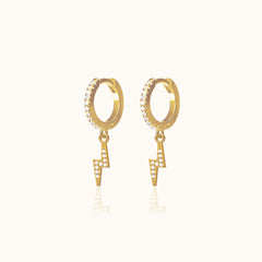 CZ Lightning Bolt Earrings