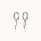CZ Lightning Bolt Earrings
