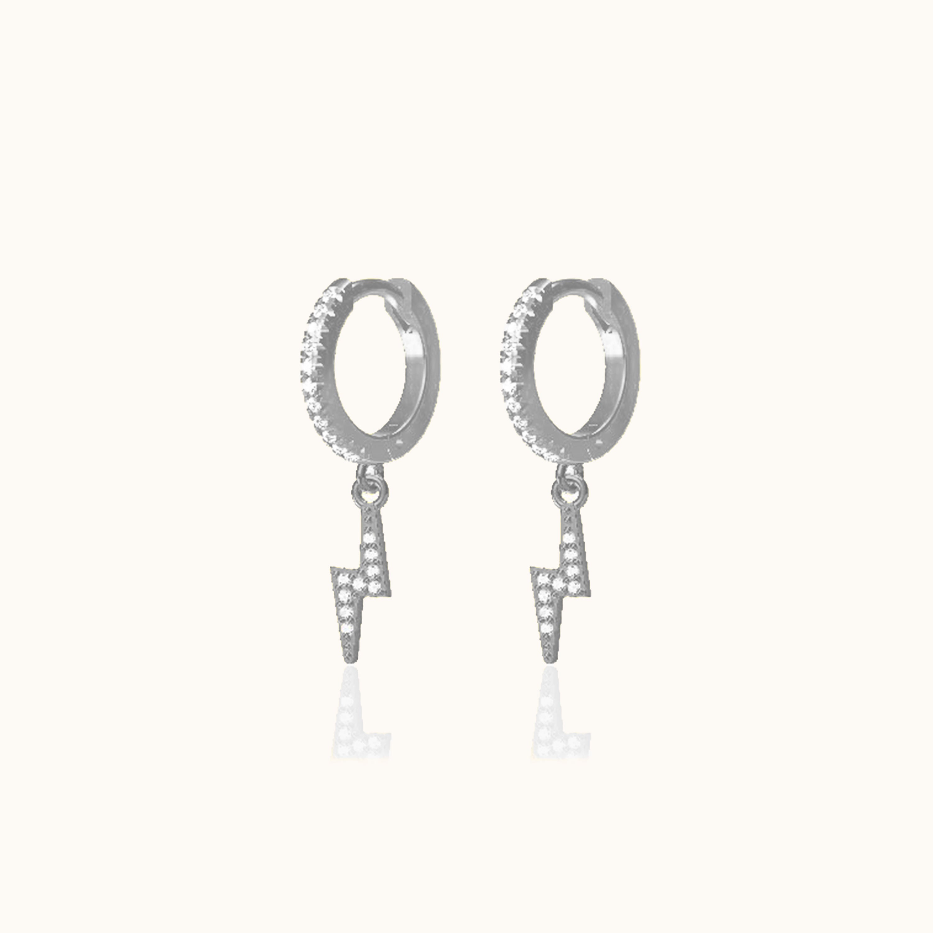 CZ Lightning Bolt Earrings