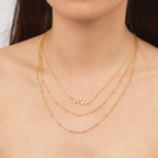 White CZ Leaves Necklace