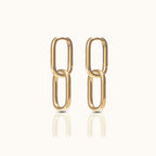 Paperclip Link Chain Hoop Earrings