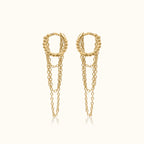 Chain Tassel Huggie Earrings