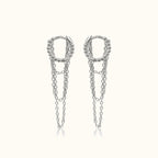 Chain Tassel Huggie Earrings