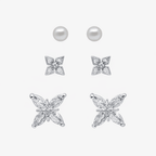Petite Bloom Stud Earrings 3 Piece Pack