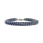 Chunky Foxtail Chainmaille Bracelet in Oxidized Silver