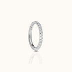 Classic CZ Clicker 8mm Titanium Hinged Hoop Earring