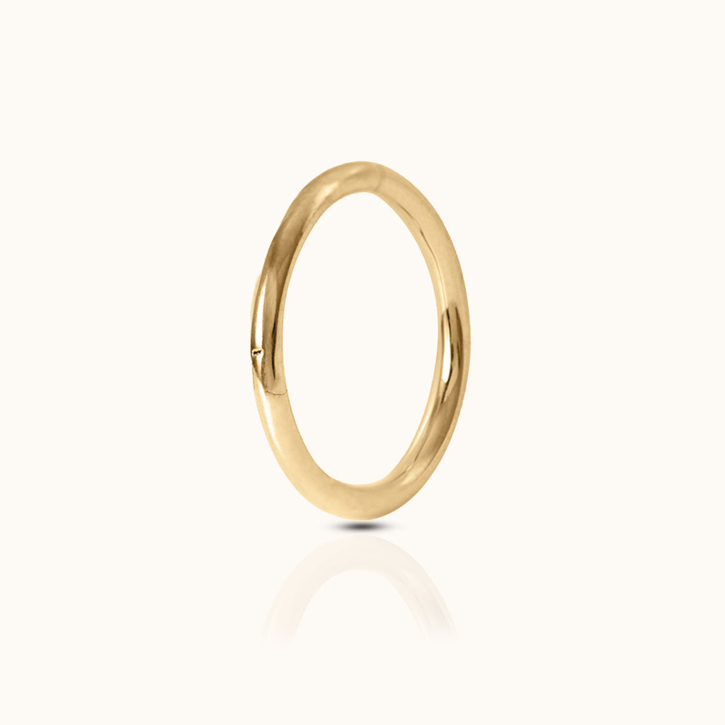 Classic Clicker 10mm Titanium PVD Gold Hinged Nap Hoop Earring