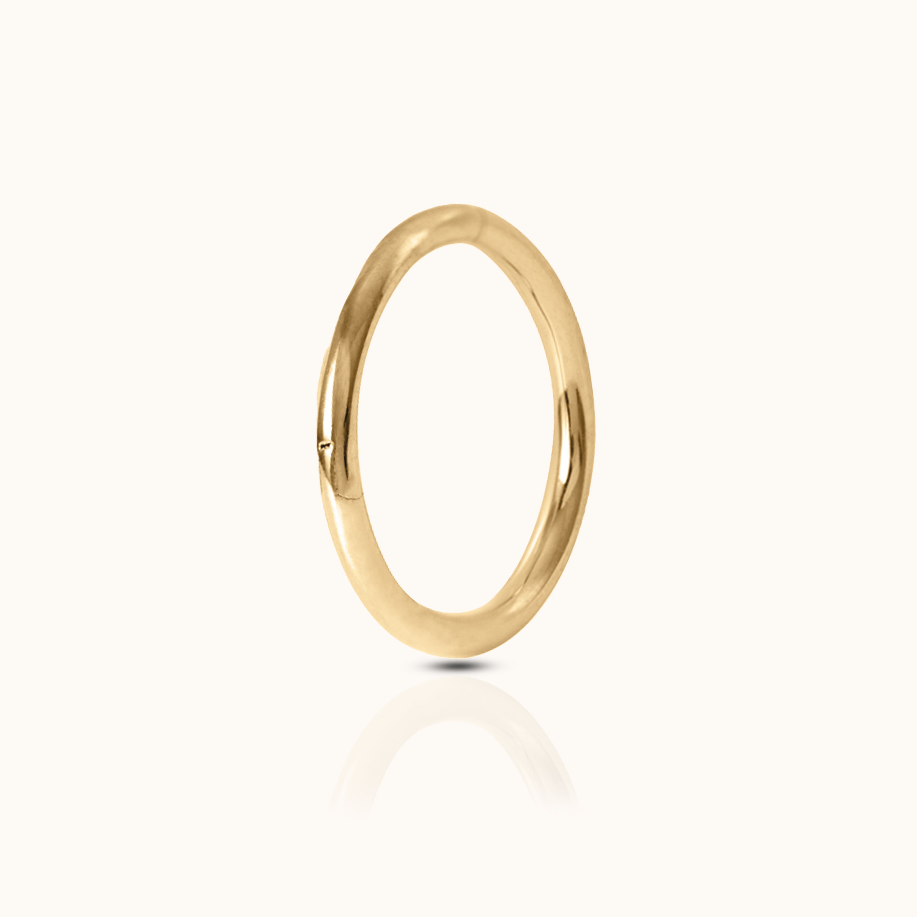 Classic Clicker 10mm Titanium PVD Gold Hinged Nap Hoop Earring