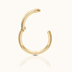Classic Clicker 12mm Titanium PVD Gold Hinged Nap Hoop Earring