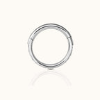 Classic CZ Clicker 10mm Titanium Hinged Hoop Earring