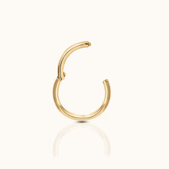 Classic Clicker 6mm Titanium PVD Plating Hinged Hoop Earring