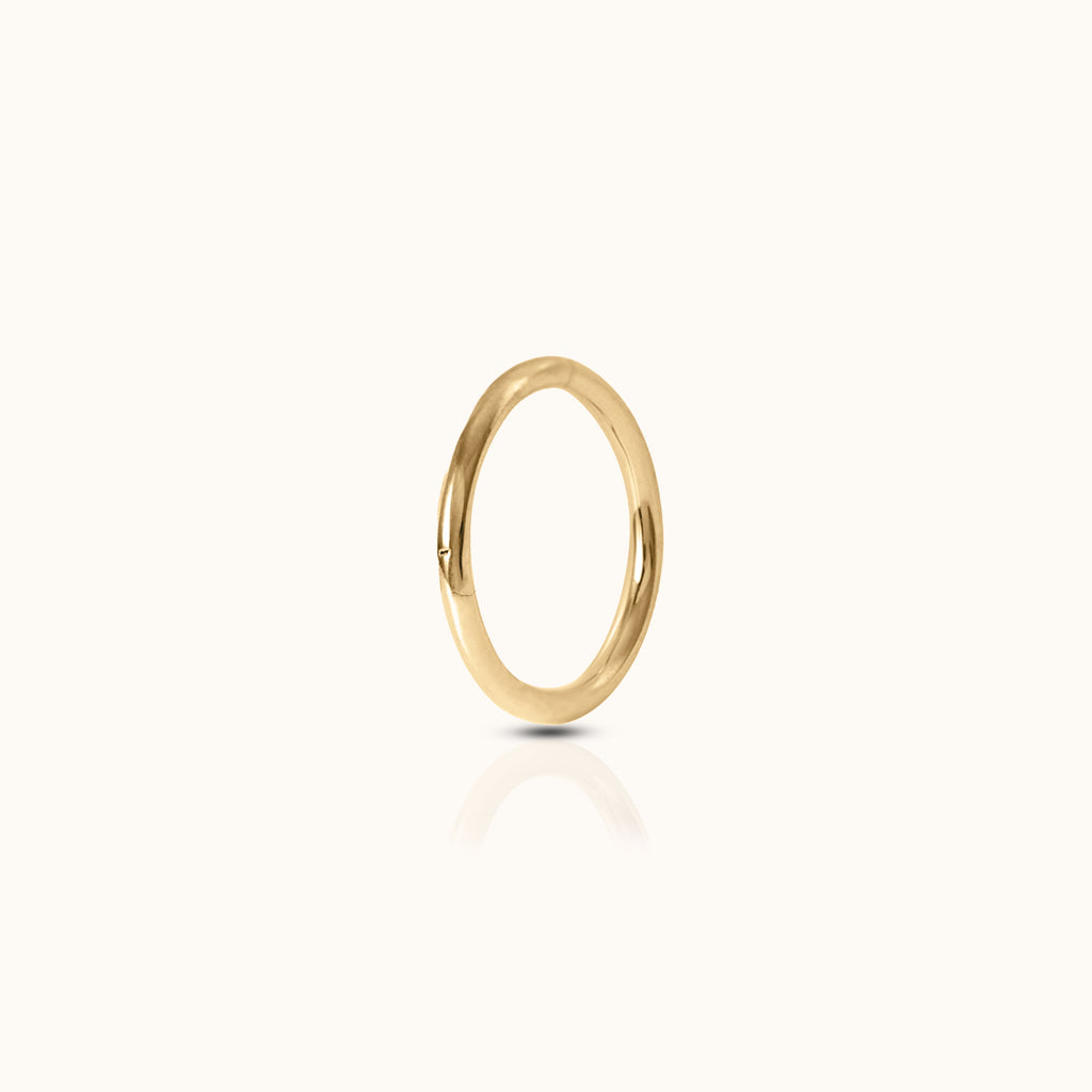 Classic Clicker 6mm Titanium PVD Plating Hinged Hoop Earring