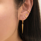 Hexagon Beaded Stud Earrings