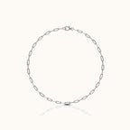 Dainty Paperclip Link Chain Anklet
