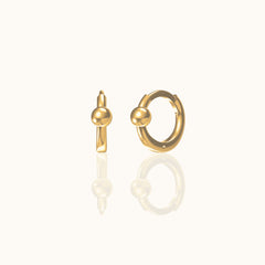 Dainty Ring Ball Hoop Earrings