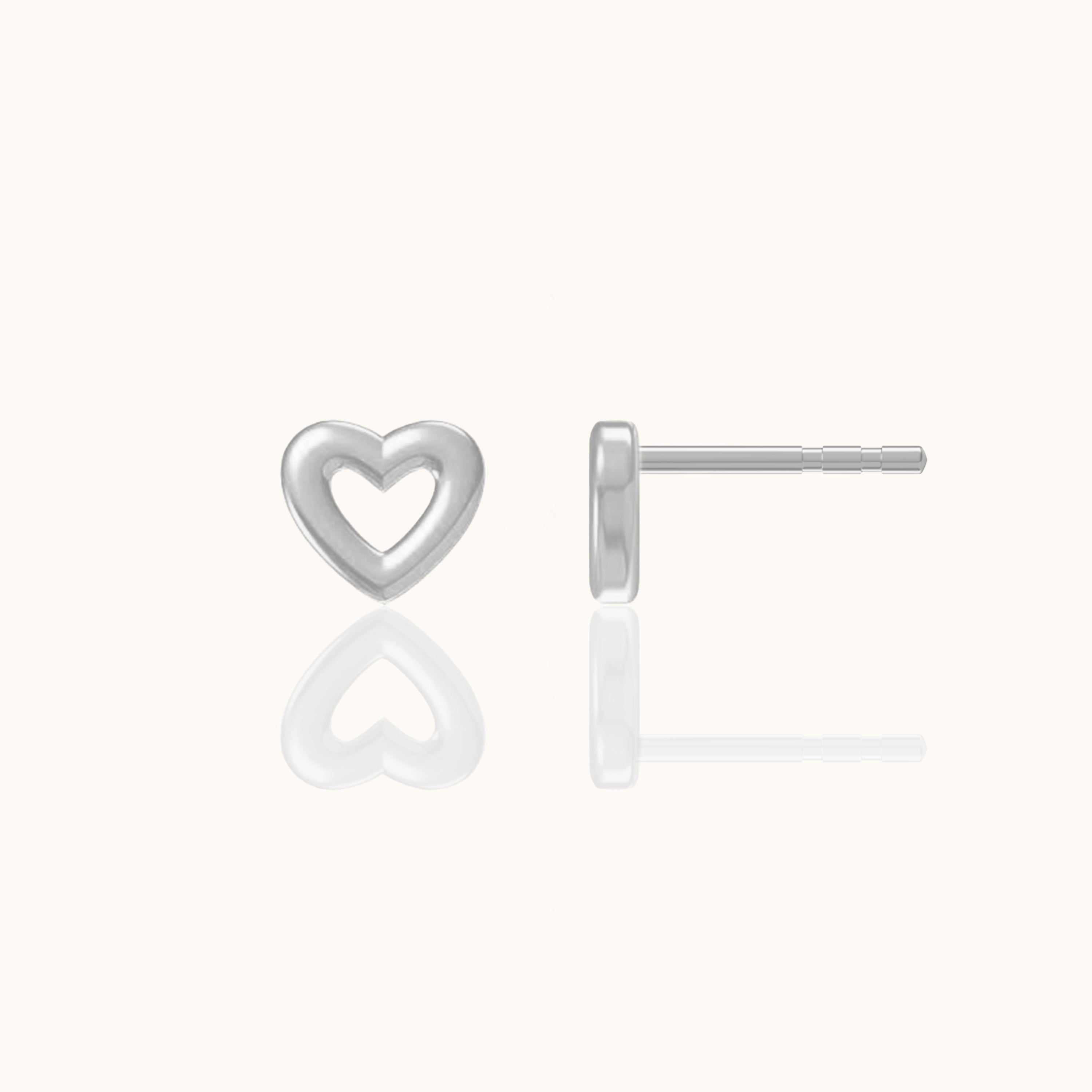 Hollow Heart Stud Earrings