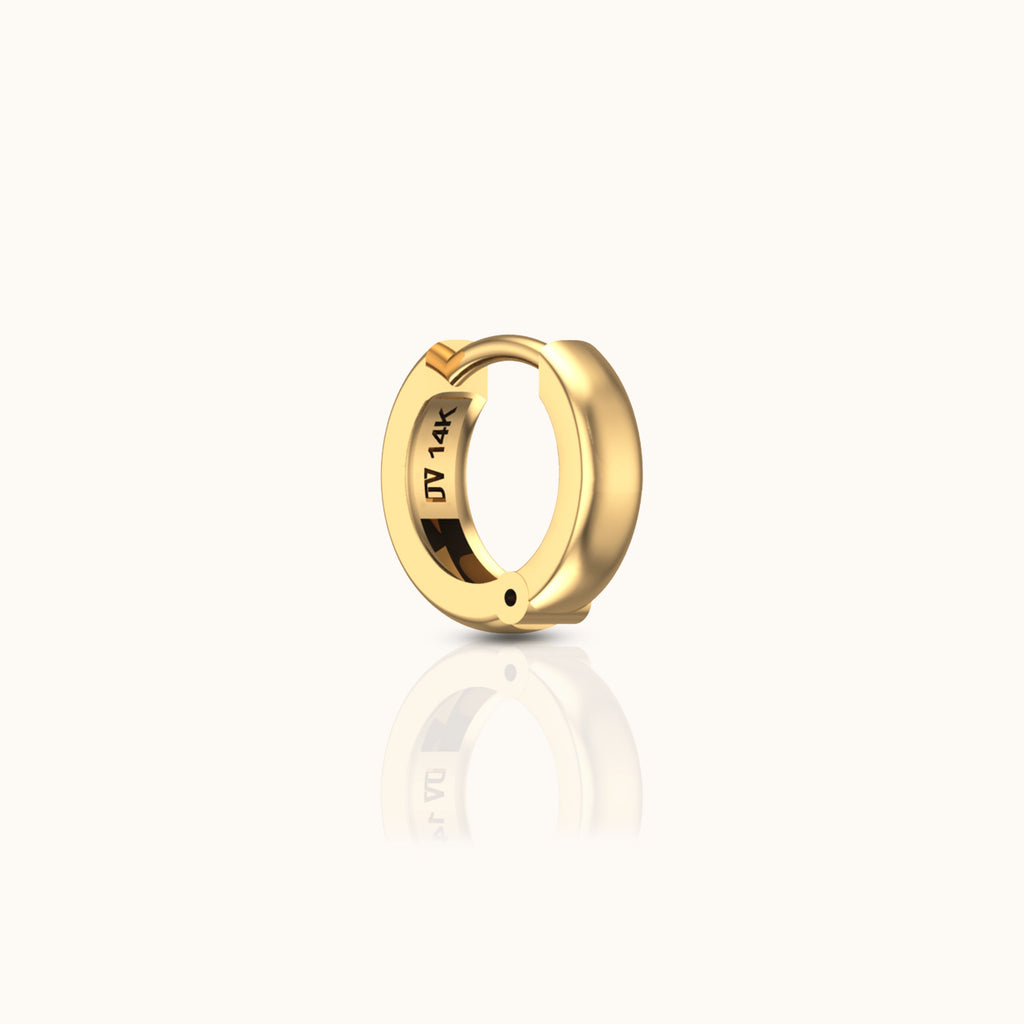 14K Solid Gold Essential Wide Hoop Earring