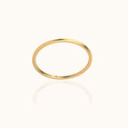 14K Solid Gold Eternal Simple Stacking Ring