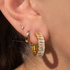 Sparkle Queen Hoop Earrings