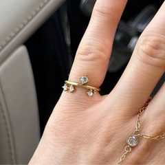 Triple Spark Drop Ring - EVRYJEWELS
