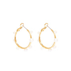 Mini Isla Pearl Hoop Earrings