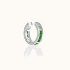 Single Green CZ Embellished Ear Cuff