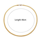 Tarnish Free 18K Gold PVD Plated Jewelry Stainless Steel Herryingbone Chain Necklace