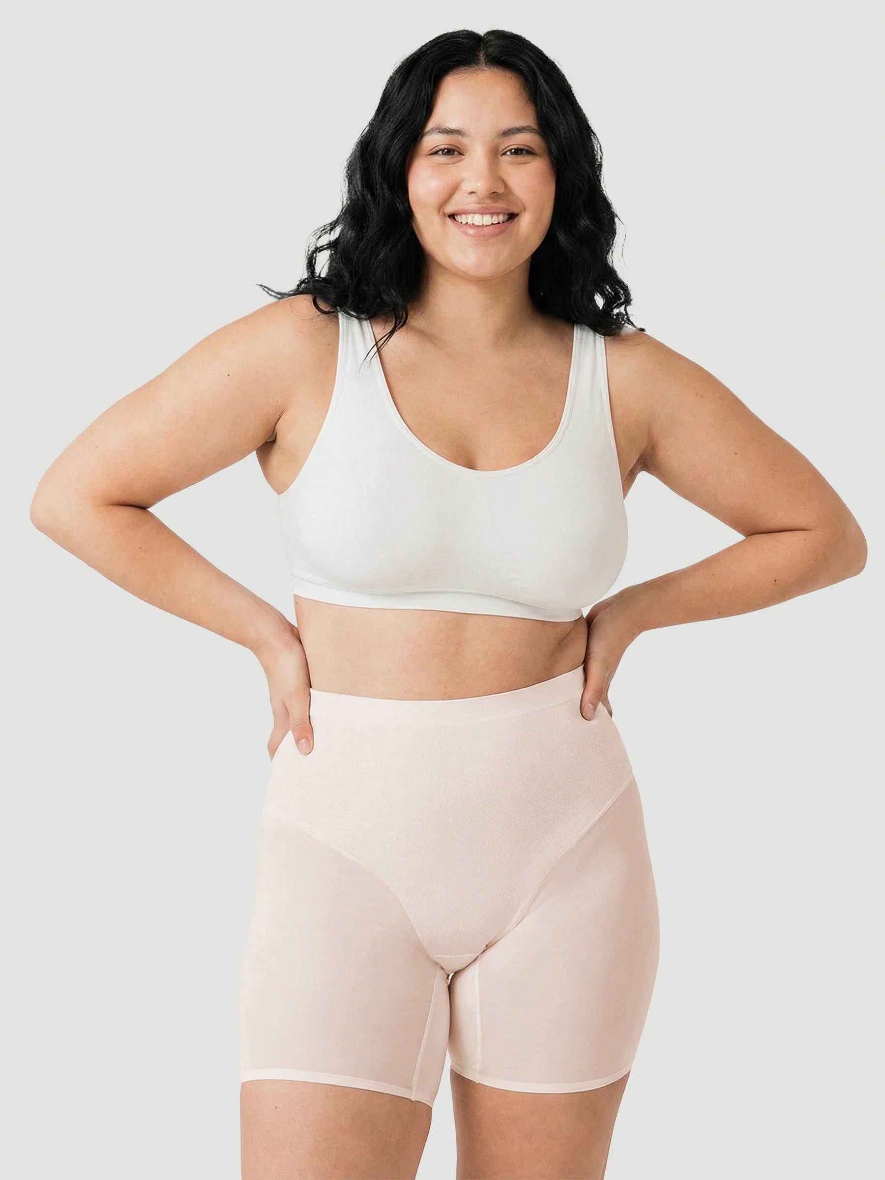 High Waisted Mesh Shaping Shorts