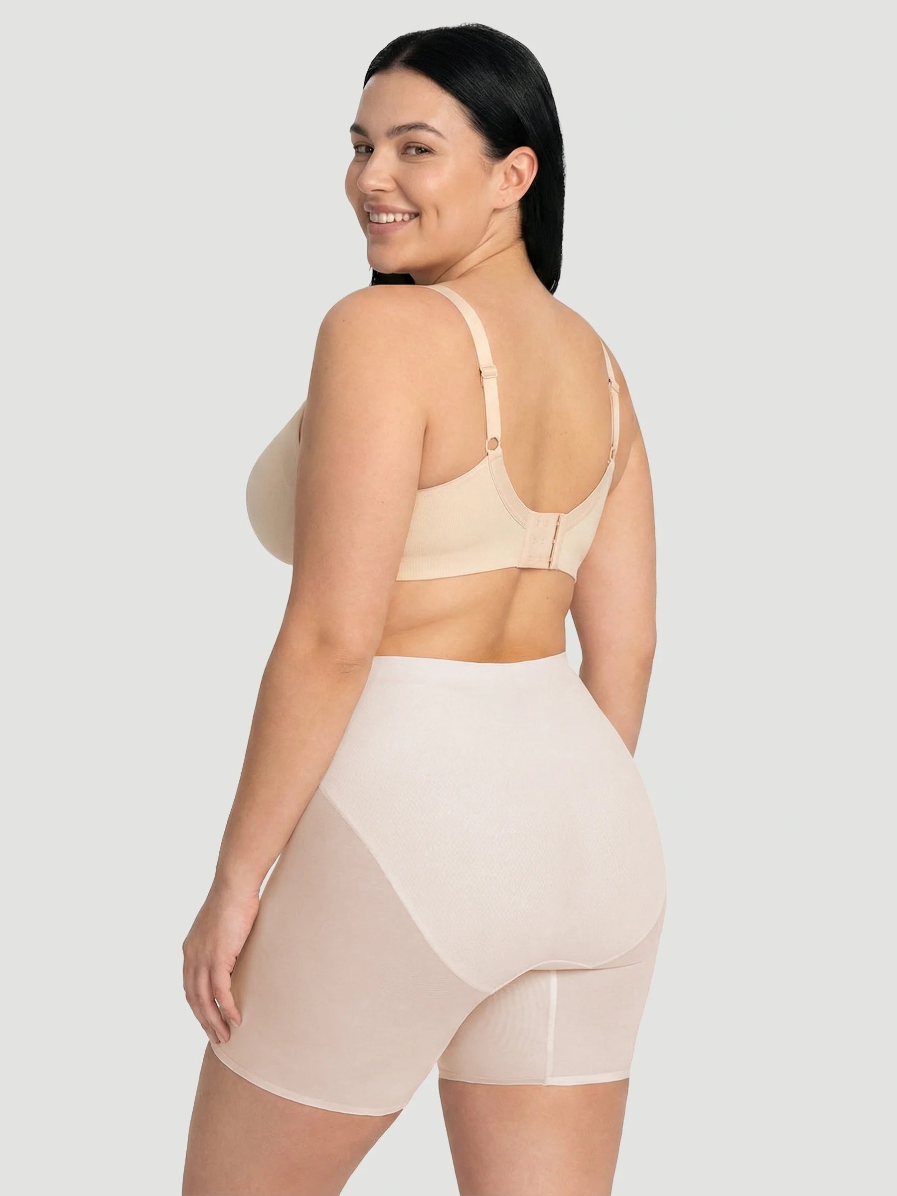 High-Waisted Mesh Shaping Shorts