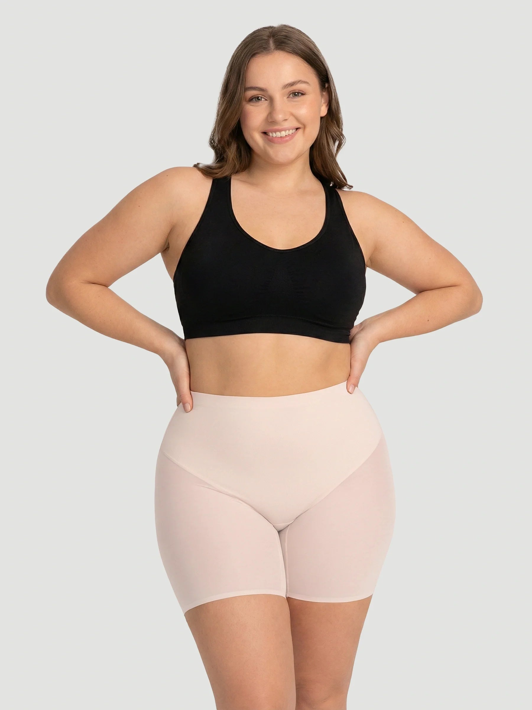 High-Waisted Mesh Shaping Shorts